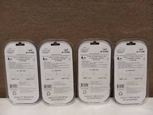 (4) TOPZONE 6FT QUALITY MP3IPOD AUDIO CABLE