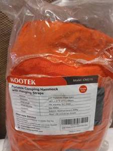 KOOTEK PORTABLE CAMPING HAMMOCK WITH HANGING STRAPS & MORE