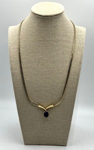 lot 1 image: Gorgeous Aurafin (Italy) 14k and Amethyst Necklace