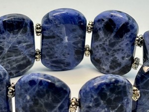 lot 31 image: Sodalite and Sterling Bracelet