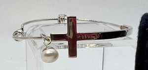 lot 44 image: Two Sterling Silver Bracelets including Sterling Bracelet with Freshwater Pearl