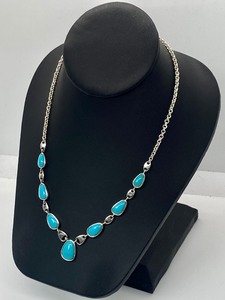 lot 57 image: Sterling and Turquoise Necklace