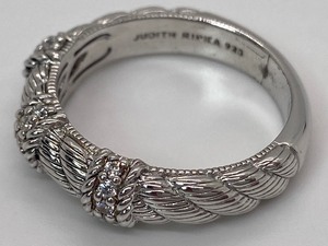 lot 60 image: Sparkling Sterling and Cubic Zirconia Judith Ripka Ring