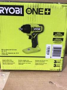 lot 8 image: RYOBI ONE 18V Cordless 38 in. Impact Wrench (Tool Only) Customer Returns See Terms on Auction