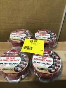 lot 23 image: Lot of 4 DIABLO 5 in. SandNet Coated Assorted Disc (50-Pack) Customer Returns See Terms on Auction