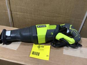 lot 24 image: RYOBI 12 Amp Corded Reciprocating Saw Customer Returns See Terms on Auction