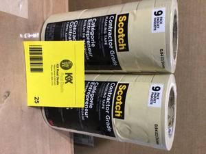 lot 25 image: Lot of 2 Scot ch 0.94 in. x 60.1 yds. Contractor Grade Masking Tape (9-Pack) Customer Returns See Terms on Auction