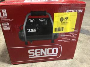 lot 43 image: Senco 1 Gal. 12 HP Portable Pancake Electric Air Compressor  Customer Returns See Terms on Auction
