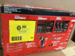 lot 68 image: Milwaukee M12 FUEL 12V Lithium-Ion Brushless Cordless Hammer Drill and Impact Driver Combo Kit w 2 Batteries and Bag (2-Tool) Customer Returns See Terms on Auction