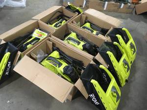 Lot of 5 RYOBI 13 in. 11 Amp Corded Electric Walk Behind Push Mower - open box - review all pictures
