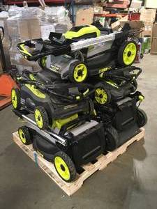 Mix lot of Ryobi Battery Operated Lawn Mowers - Used Various Models and conditions - review all pictures