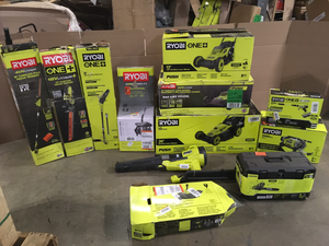 Mix of Outdoor Ryobi Tools - Various conditions Lawn Mower, Sting Trimmer, Blowers - Review all pictures