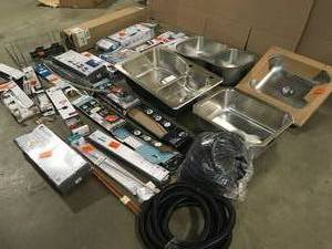 Mix lot of kitchen and bathroom items  sinks, faucets , etc - various brands models and conditions Review all pictures