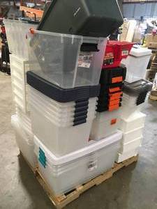 Mix lot of Storage Bins and some lids, Customer returns - review all pictures