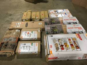 Mix lot of HDX Storage Racks, Various Sizes and Conditions - review all pictures