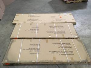 lot 21 image: Husky mix lot of  Solid Wood Work Surface for Heavy Duty Welded Steel Garage Storage System  Review all pictures