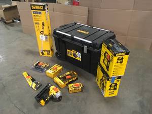 lot 33 image: Mix lot of Dewalt Tools, Storage, Trimmers, Small Hand Tools - Review all pictures