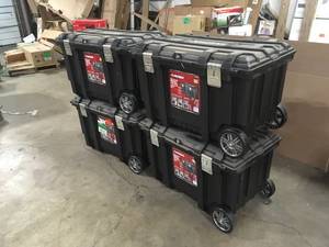 lot 36 image: Husky 37 in. Rolling Tool Box Utility Cart Black - Lot of 4 - Review all pictures