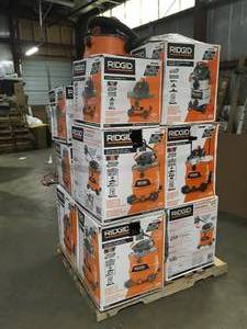 Mix lot of Ridgid Shop Vacuums -Various Sizes and Conditions - Review all pictures