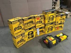 Mix Lot of Dewalt Battery Starters Chargers - various models and conditions Review all pictures - Customer Returns