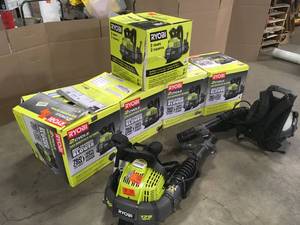 Mix Lot of Ryobi Back Pack Blowers - various conditions Customer Returns - Review all pictures