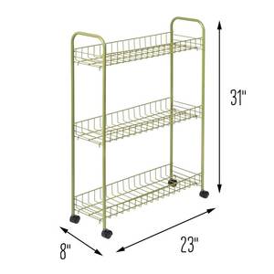 3 Tier Rolling Household Cart - MISSING WHEELS