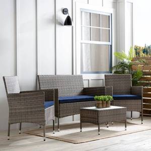 Brookside Iris Rattan Patio Conversation Set