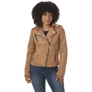 Jou Jou Faux Suede Moto Jacket - Large