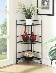 3 Tier Corner Folding Metal Corner Shelf