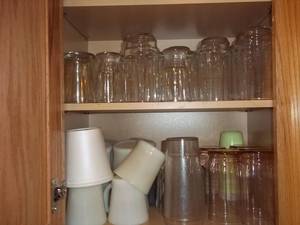 lot 54 image: Cabinet of Vintage Glasses and a fe...
