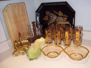 lot 58 image: (2) Cutting Boards, Serving Tray, 8...