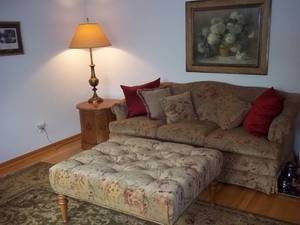 lot 80 image: Vintage Couch with Pillows 76 X 33...