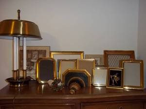 lot 116 image: Vintage Lamp, Photo Frames, Artwork...