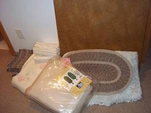 lot 154 image: Card Table, Rugs, Blankets and More