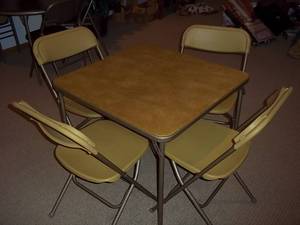 lot 156 image: Card Table and Chairs