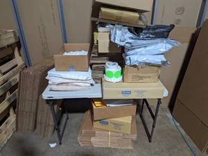 HUGE Lot of shipping supplies, boxe...