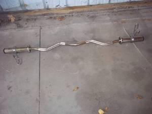 lot 28 image: heavy Duty Metal barbell...