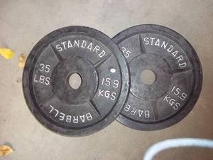 lot 38 image: Set of (2) heavy duty metal Standar...