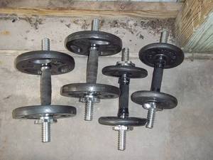 lot 41 image: a 5 pound set of fitness gear and a...