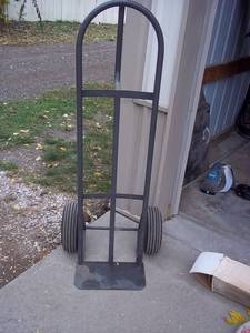 lot 74 image: heavy duty metal framed 2-wheel mov...