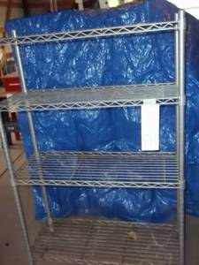 lot 101 image: Set of (2) Heavy Duty Metal Wire Ra...