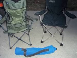 lot 345 image: Lot of folding camp chairs...