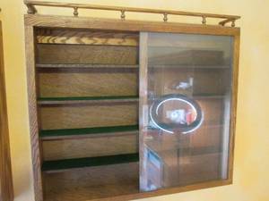lot 298 image: Very sturdy Wood Encased Wall Hangi...