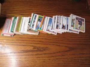 lot 410 image: Box full of baseball cards marked ...