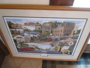 lot 451 image: 36x 29 framed painting of Our To...
