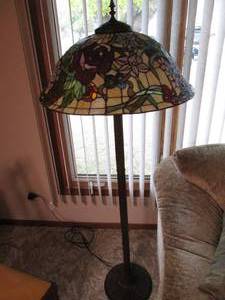 lot 497 image: 67 Tall heavy metal based floor la...