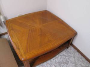 lot 499 image: Solid wood square coffee table with...