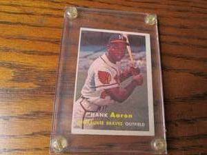 lot 402 image: 1950s era Encased Topps Hank Aaron...