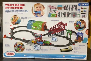 lot 18 image: New Motorized Thomas & Friends  Talking Thomas & Percy Train Set