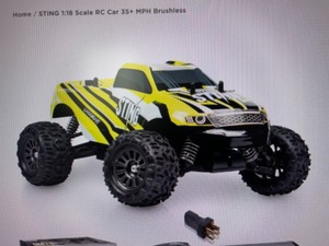 lot 32 image: New Laegendary STING 118 Scale Remote Control Car 35 MPH Brushless